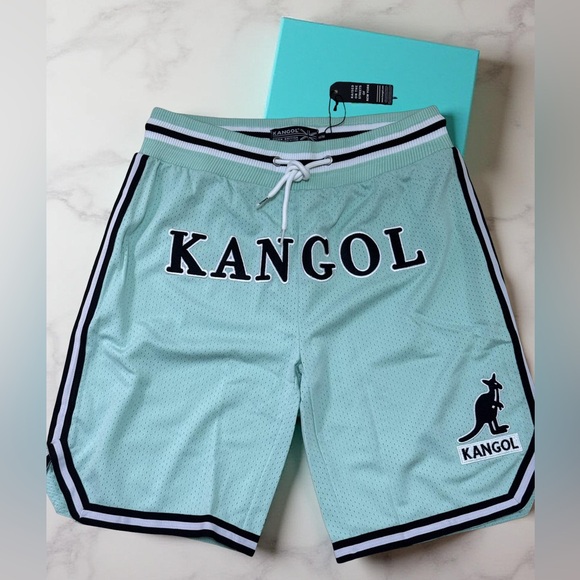 💎🩳 Kangol Stunning Mint Green Heavyweight Mesh Shorts – Size M – NWT - Picture 2 of 7